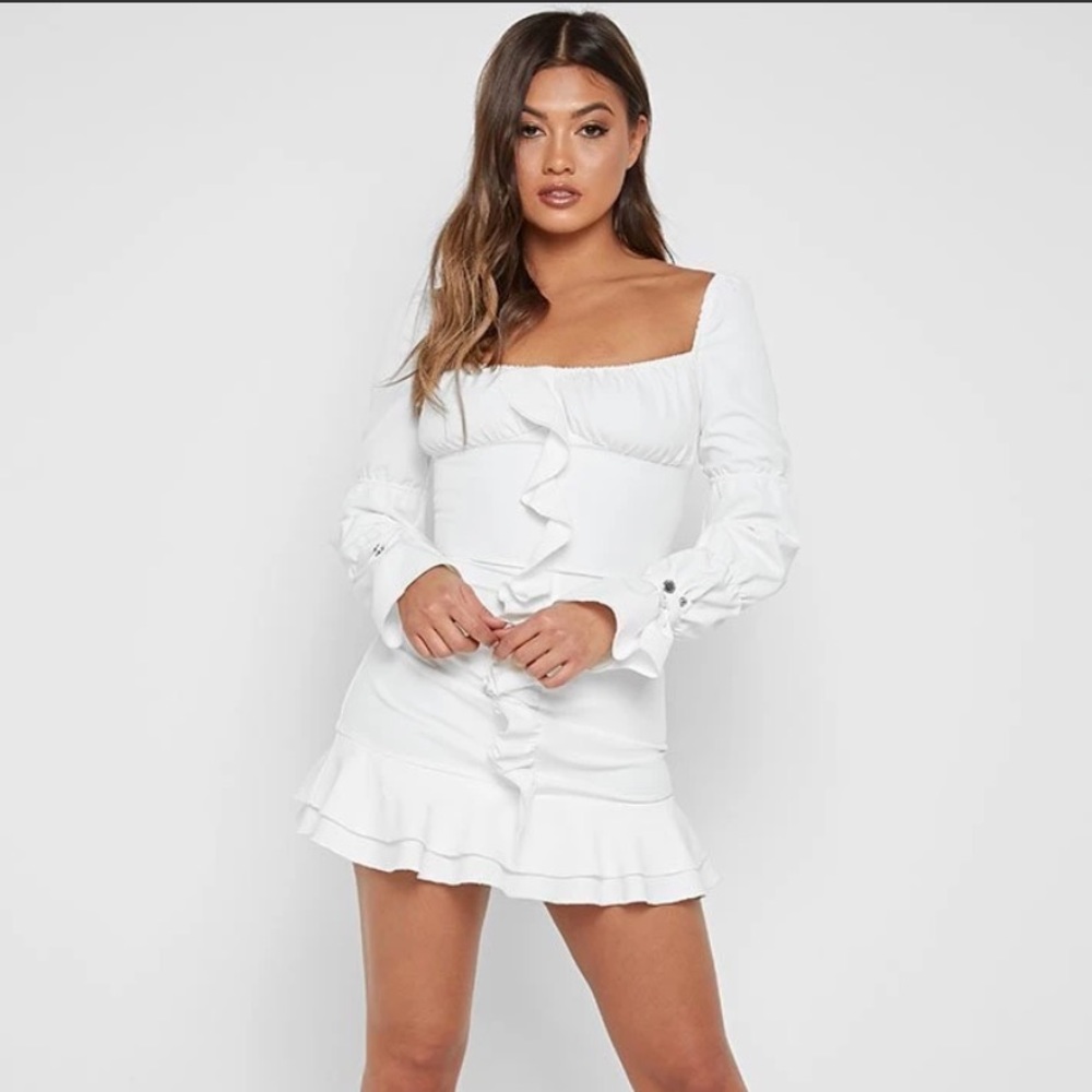 White bustier dress